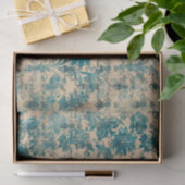 Blauwgroen Damask Bee Tissuepapier (Geschenk)
