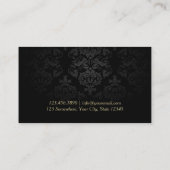  Blauwgroen Damaskast Gold Scissor Hair Stylist Visitekaartje (Achterkant)