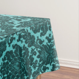 Blauwgroen Damasklassieke multi-size Tafelkleed