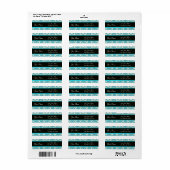 BLAUWGROEN DAMASSE BLAUWE AQUA BLAUW ETIKET (Full Sheet)