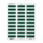 BLAUWGROEN DAMASSE BLAUWE AQUA BLAUW ETIKET (Full Sheet)