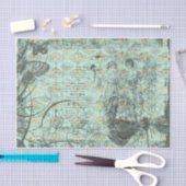 Blauwgroen dames ontkoppelen tissuepapier (Craft)