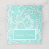 Blauwgroen dampplaatkaart plaatskaartje (Buitenkant ongevouwen)