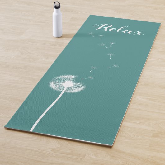 Blauwgroen Dandelion Yoga Mat (In situ)