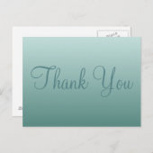 Blauwgroen Dank u Briefkaarten (Voorkant / Achterkant)