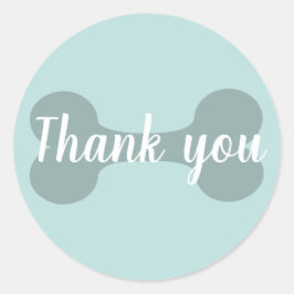 Blauwgroen dank u hondenbot Sticker