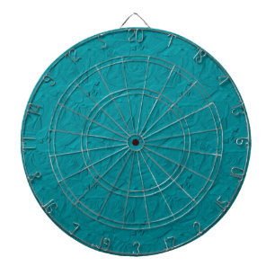 Blauwgroen DART BOARD Rozen in reliëfdruk Dartbord