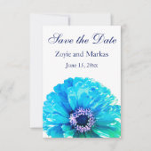 Blauwgroen datum - sla de datum op save the date (Voorkant)