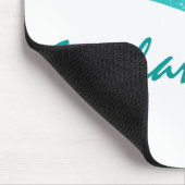 Blauwgroen Dazzling Star Curves Mousepad Muismat (Hoek)