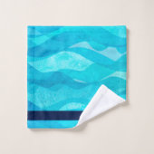 Blauwgroen decoratieve set handdoekhanddoeken bad handdoek (Wasdoekje)