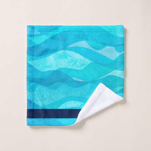 Blauwgroen decoratieve set handdoekhanddoeken bad handdoek (Wasdoekje)