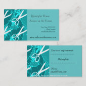 Blauwgroen deklaag van de Mode van de Retro Fantas Afsprakenkaartje (Voorkant / Achterkant)