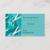 Blauwgroen deklaag van de Mode van de Retro Fantas Afsprakenkaartje (Achterkant)