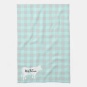 Blauwgroen depot | Monogram Theedoek (Verticaal)