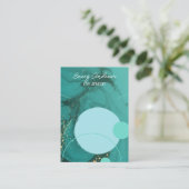 Blauwgroen Designer Sieraden Ketting Holder Displa Visitekaartje (Staand voorkant)