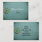 Blauwgroen Designer Visitekaartje (Voorkant / Achterkant)