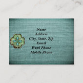 Blauwgroen Designer Visitekaartje (Achterkant)