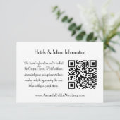 Blauwgroen Destiny Vegas Trouwinformatie invoegen Kaart (Staand voorkant)