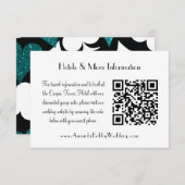 Blauwgroen Destiny Vegas Trouwinformatie invoegen Kaart (Voorkant / Achterkant)