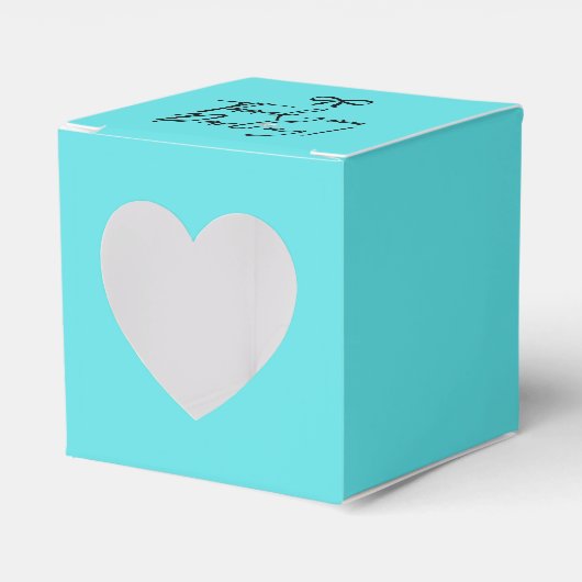 Blauwgroen & Diamant Bedankdoosjes (Voorkant Zijde)