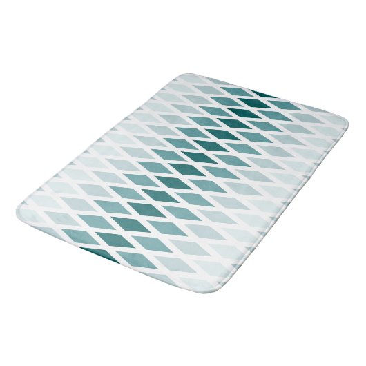 Blauwgroen Diamond Ombre Badmat (Gekanteld)