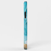 Blauwgroen diepten: Abstracte oceaan in blauw en g Case-Mate iPhone Case (Achterkant/rechts)