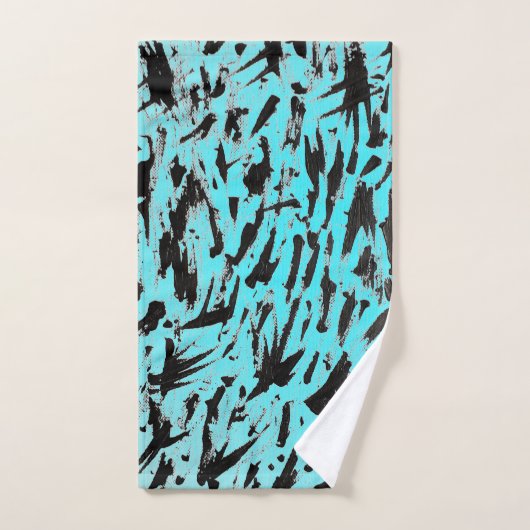 Blauwgroen Dierenprint Abstract Bad Handdoek (Handdoek)