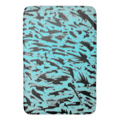 Blauwgroen Dierenprint Abstract Badmat (Voorkant Verticaal)