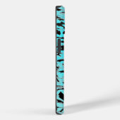 Blauwgroen Dierenprint Abstract Case-Mate iPhone Case (Achterkant / Rechts)