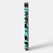 Blauwgroen Dierenprint Abstract Case-Mate iPhone Case (Achterkant / Links)
