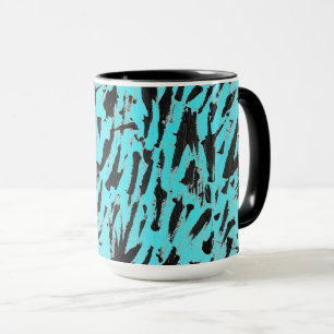 Blauwgroen Dierenprint Abstract Mok