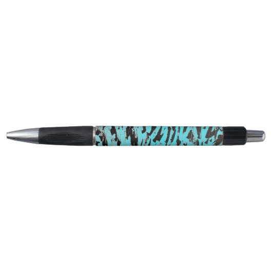 Blauwgroen Dierenprint Abstract Pen (Voorkant)