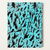 Blauwgroen Dierenprint Abstract Planner (Achterkant)