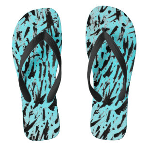 Blauwgroen Dierenprint Abstract Teenslippers