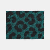 blauwgroen dierenprintdeken fleece deken (Voorkant (Horizontaal))