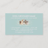 Blauwgroen diergeneeskundige verzorging van honden visitekaartje (Achterkant)