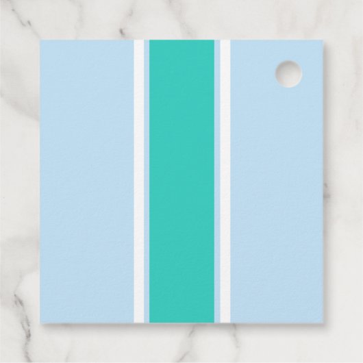 Blauwgroen dikke streepnaam bedankjes labels (Achterkant)