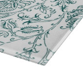 Blauwgroen directie Floral Snijplank (Hoek)