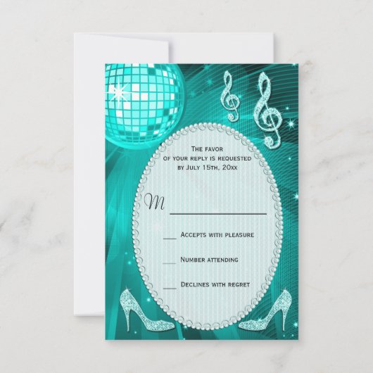 Blauwgroen Disco Ball Sparkle Heels RSVP (Achterkant)