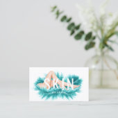 Blauwgroen doezelaar verwijderen van huid en laser visitekaartje (Staand voorkant)