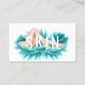 Blauwgroen doezelaar verwijderen van huid en laser visitekaartje (Voorkant)