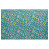 Blauwgroen Doggy Paw Prints Pattern Fabric Stof (Yard (91,4 cm))