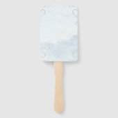 Blauwgroen dolfijnweddenschap voor handhand handwaaier (Achterkant)