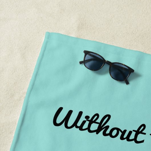 Blauwgroen Dolphin Beach Towel Strandlaken (In situ)