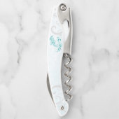 Blauwgroen Dolphin Kurkentrekker (Achterkant)