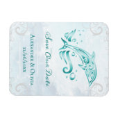 Blauwgroen Dolphin sparen de Datum Magnet Magneet (Horizontaal)