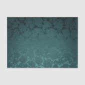 Blauwgroen donkerdonker flessent metallisch patroo tissuepapier (Voorkant)
