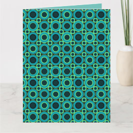 Blauwgroen donut met mint kaart