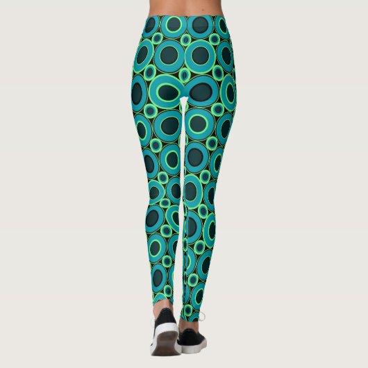 Blauwgroen donut met mint leggings (Achterkant)