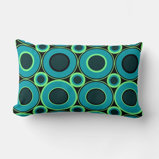 Blauwgroen donut met muis kussen (Voorkant)